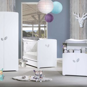 Chambre trio lit little big bed + commode + armoire leaf Baby price