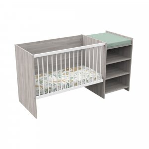Chambre duo lit combiné évolutif et armoire chêne silex Baby price