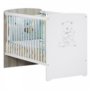Chambre bébé duo lit bébé 120x60+ commode à langer 2 portes teddy Baby price