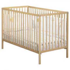 Lit à barreaux 60 x 120 cm 3 positions hêtre naturel Baby price