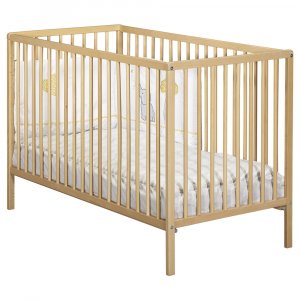 Lit à barreaux 60 x 120 cm 3 positions hêtre naturel Baby price
