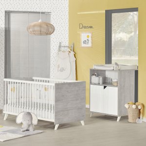 Lit bébé évolutif little big bed 70x140cm scandi gris Baby price