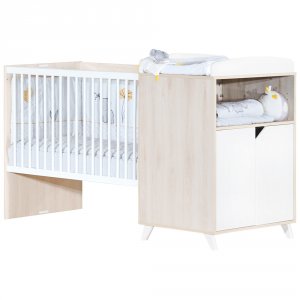 Lit combiné évolutif 60x120 en 90x190cm scandi naturel Baby price