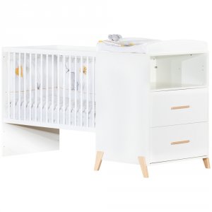 Lit combiné évolutif 60x120 en 90x190cm joy naturel Baby price