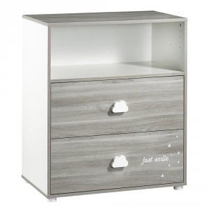 Commode bébé avec dispositif à langer smile chêne silex Baby price