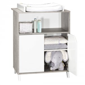 Commode bébé avec dispositif à langer scandi gris Baby price