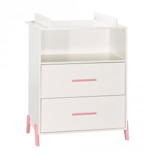 Commode avec dispositif à langer joy rose