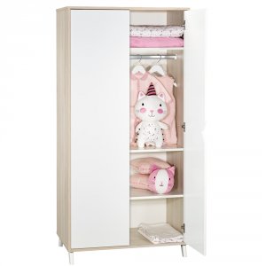 Armoire chambre bébé 2 portes scandi naturel Baby price