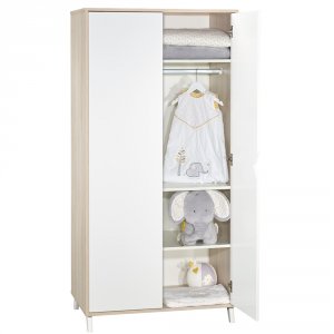 Armoire chambre bébé 2 portes scandi naturel Baby price