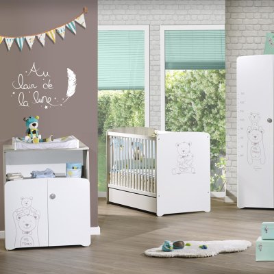 Pack lit 120x60 + tiroir teddy