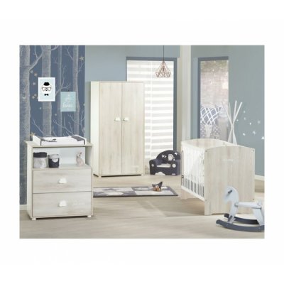Chambre trio lit + commode + armoire smile