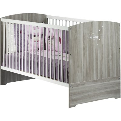 Chambre duo lit little big bed + commode smile chêne silex