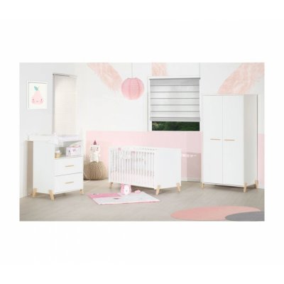 Chambre trio lit + commode + armoire joy naturel