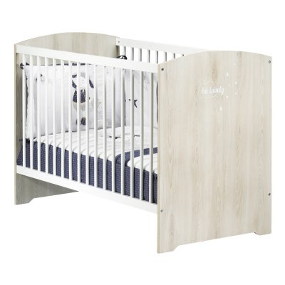 Lit bébé 60x120cm smile hêtre cendré