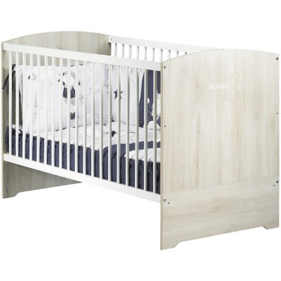Lit bébé évolutif little big bed 70x140cm smile hêtre cendré
