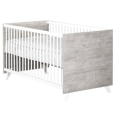 Lit bébé évolutif little big bed 70x140cm scandi gris