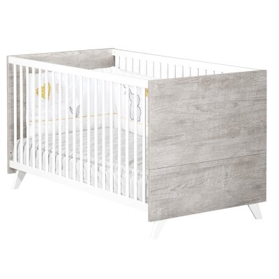 Lit bébé évolutif little big bed 70x140cm scandi gris