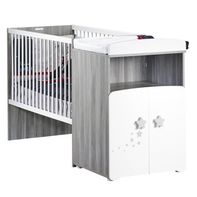 Lit bébé combiné évolutif 60x120cm en 90x190cm nao