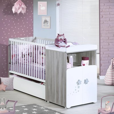 Lit bébé combiné évolutif 60x120cm en 90x190cm nao