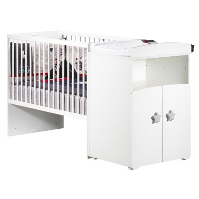Lit Bebe Combine Evolutif 60x1 En 90x190 Boutons Boule Blanc De Baby Price Sur Allobebe
