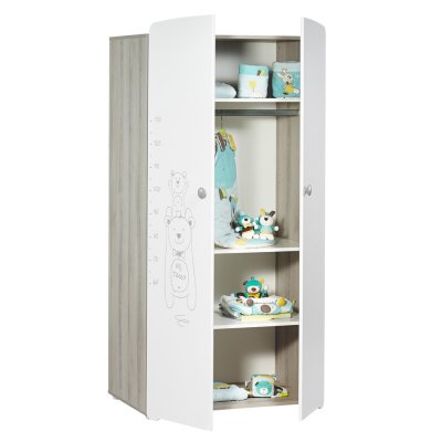 Armoire chambre bébé 2 portes teddy