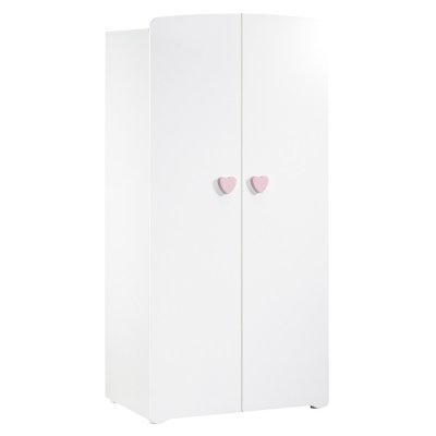 Armoire bébé 2 portes en bois - BABYPRICE - Blanc Gris - Kiabi