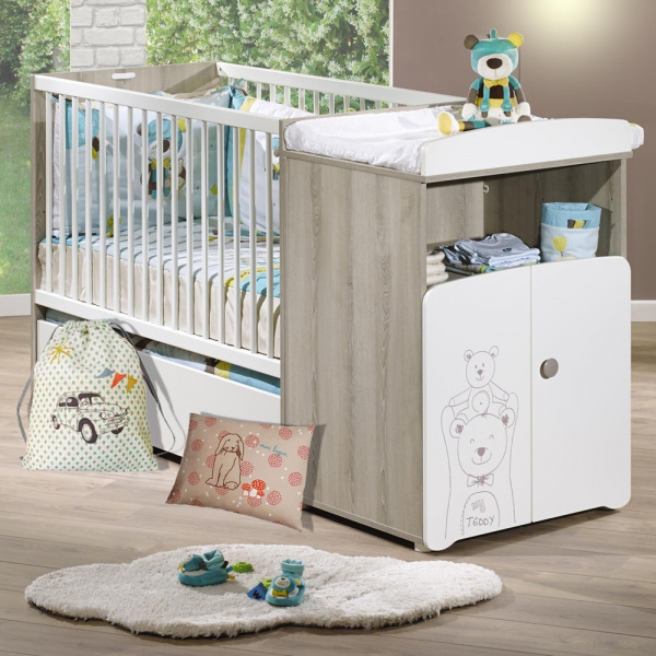 Pack lit combiné + tiroir teddy Baby price