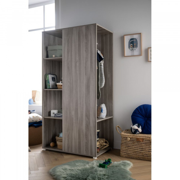 Armoire ouverte up chêne silex Baby price