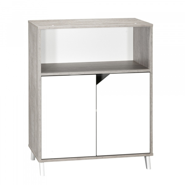 Chambre trio lit + commode + armoire scandi gris Baby price