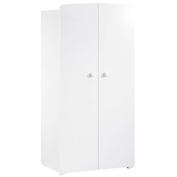 Chambre bébé trio lit bébé blanc 120x60 + commode à langer 3 tiroirs + armoire 2 portes basic blanc Baby price