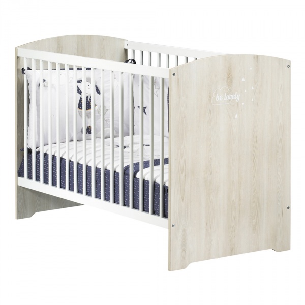 Lit bébé 60x120cm smile hêtre cendré Baby price