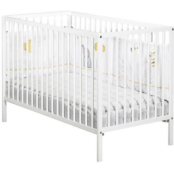 Lit à barreaux 60x120 blanc 1er prix Baby price