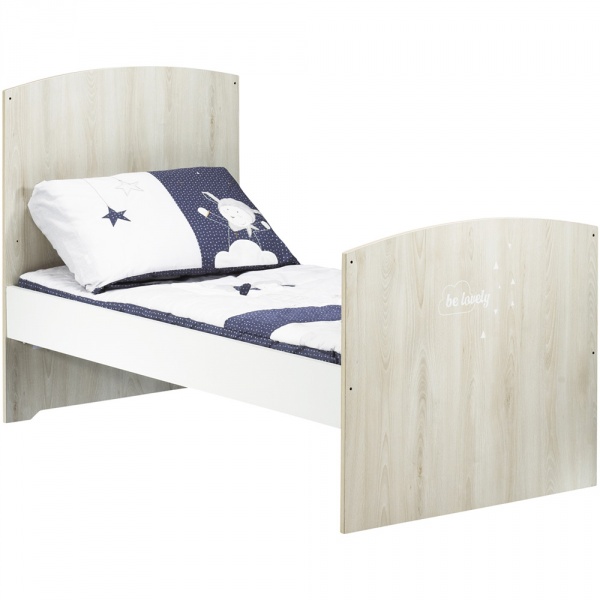 Lit bébé évolutif little big bed 70x140cm smile hêtre cendré Baby price