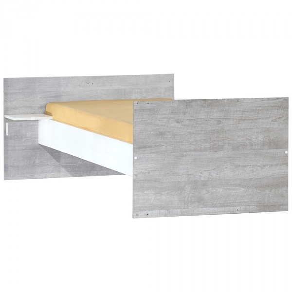 Lit combiné évolutif 60x120 en 90x190cm scandi gris Baby price