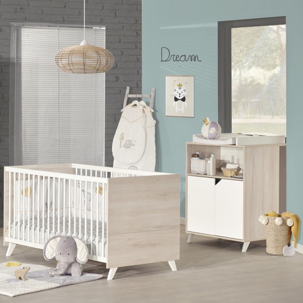 Lit bébé évolutif little big bed 70x140cm scandi naturel Baby price
