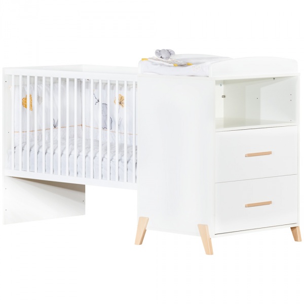 Lit combiné évolutif 60x120 en 90x190cm joy naturel Baby price