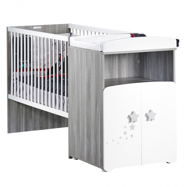 Lit bébé combiné évolutif 60x120cm en 90x190cm nao Baby price