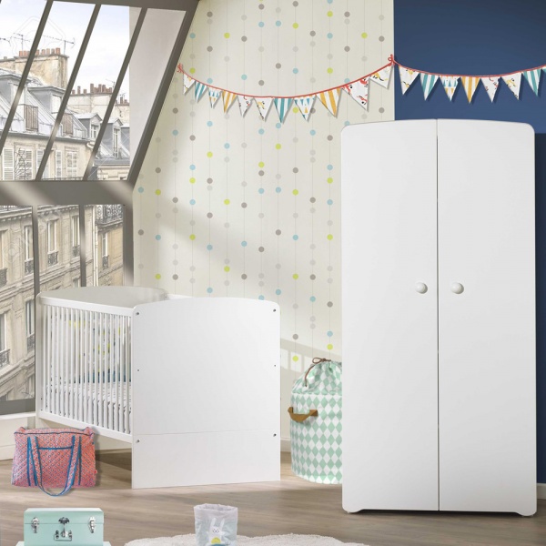 Lit bébé évolutif little big bed 70x140cm blanc Baby price