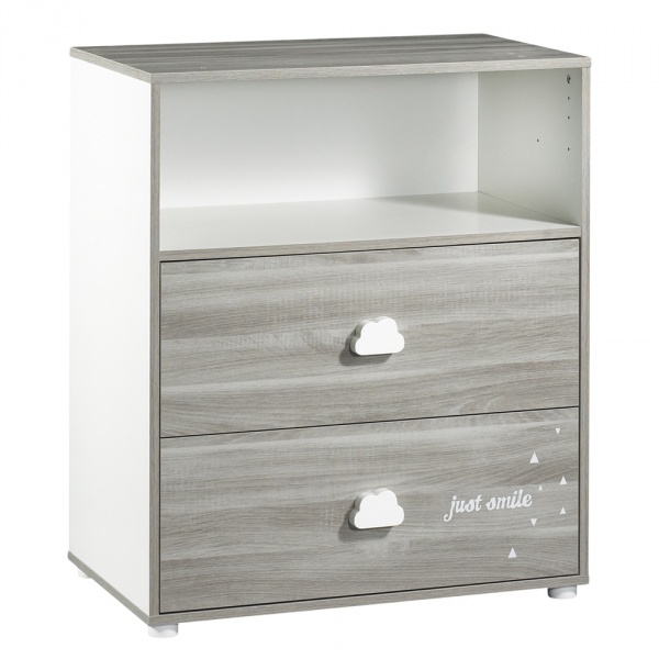 Commode bébé avec dispositif à langer smile chêne silex Baby price