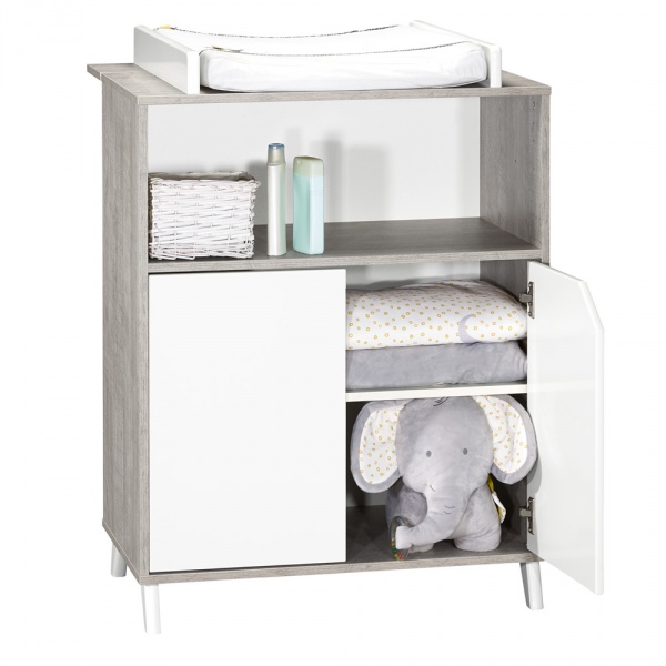 Commode bébé avec dispositif à langer scandi gris Baby price