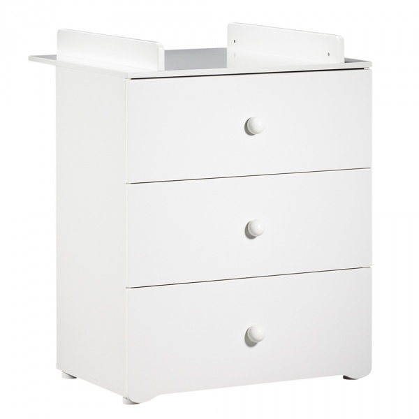 Commode bébé avec dispositif à langer boutons boule blanc Baby price