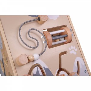 Chariot d'activités et de marche 12 mois et + avec cubes en bois Tryco