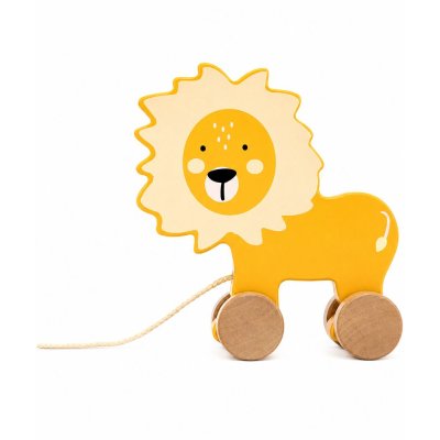 Tryco - jouet à tirer en bois - lion 18m+