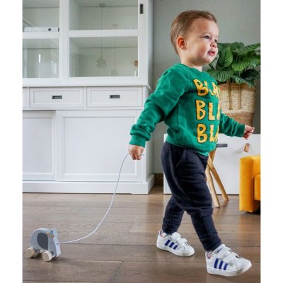 Tryco - jouet à tirer en bois - elephant 18m+