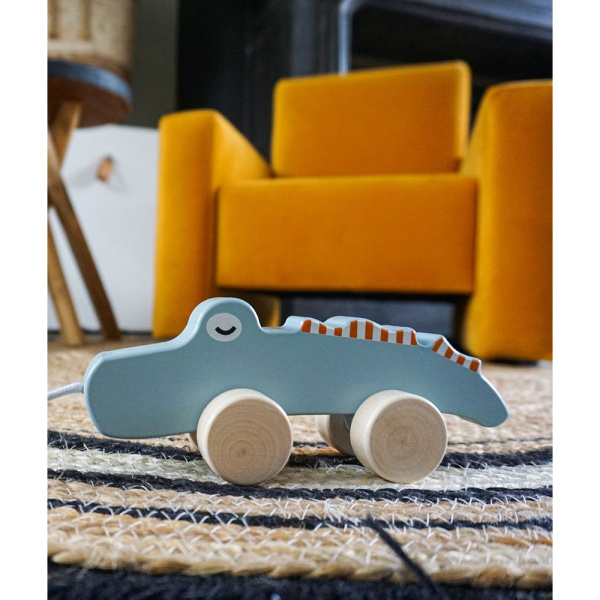 Jouet à tirer en bois crocodile Tryco