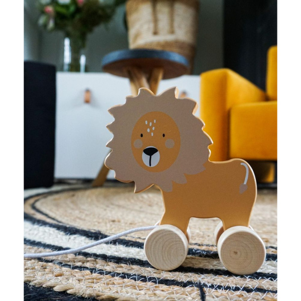 Tryco - jouet à tirer en bois - lion 18m+ Tryco