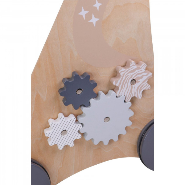 Chariot d'activités et de marche 12 mois et + avec cubes en bois Tryco