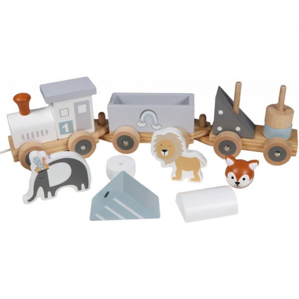 Train en bois 18 mois et + Tryco