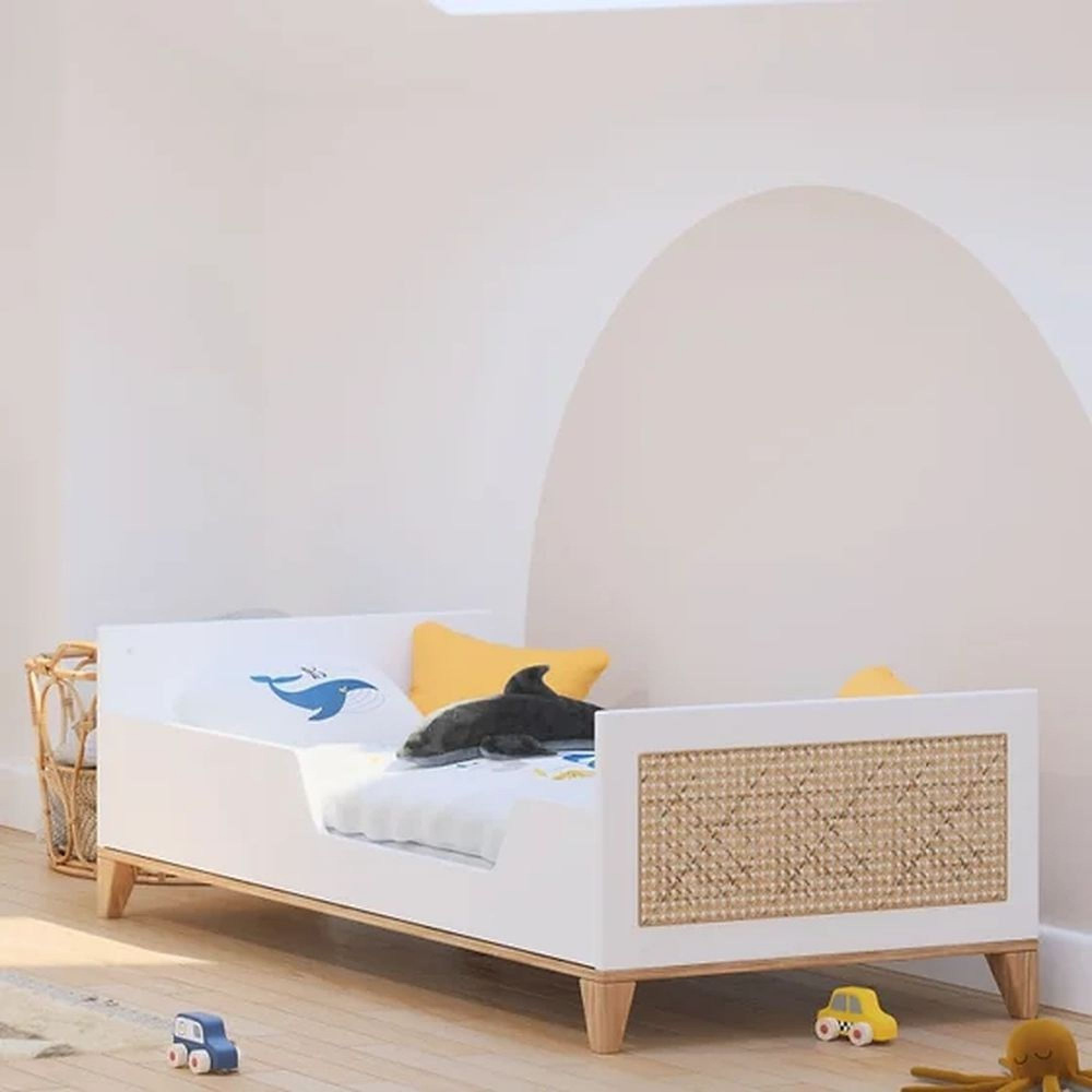 Lit en bois évolutif Kinderkraft Mia Grey avec matelas