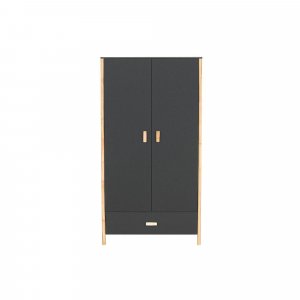 Chambre trio océane ardoise lit 70x140 cm + commode + armoire Theo